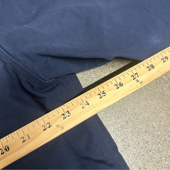 Vintage Carhartt Jacket Mens Large Navy Blue J140 DNY Hooded Active Workwear - Picture 7 of 11